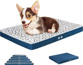 Omkeerbaar hondenbed (warm & koud) - Maat S (61x46x7,6 cm - Water absorberende en waterdichte voering - Wasbare hoes