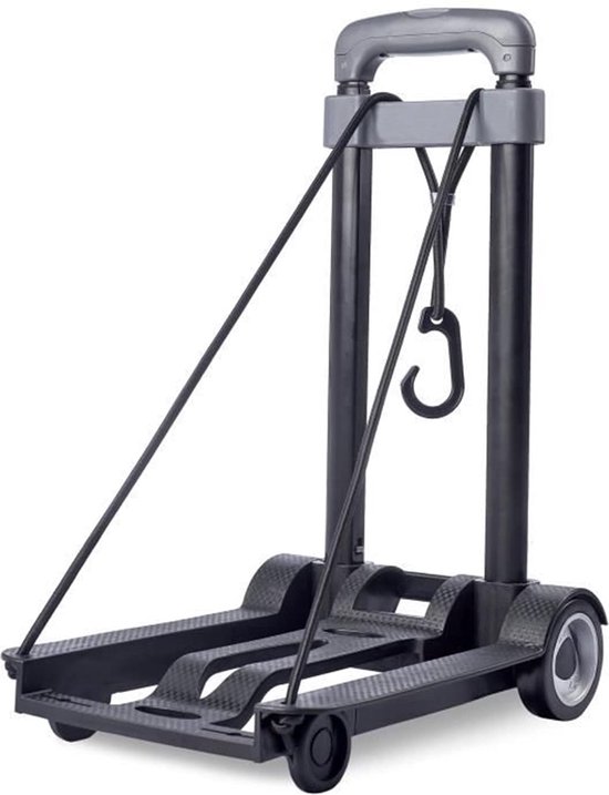 Live4gadgets Opvouwbare steekwagen van robuust aluminium met wieltjes, 80 kg draagkracht voor camping, festival, tuin en pallettruck