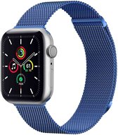 iMoshion Bandje Geschikt voor Apple Watch Bandje Series 1 / 2 / 3 / 4 / 5 / 6 / 7 / 8 / 9 / SE - 38 / 40 / 41 mm Maat M - iMoshion Milanees magnetische band - Blauw