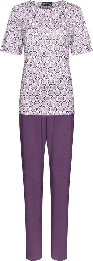 Pastunette pyjama paars patroon - Paars - Maat - 36