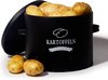 Ensemble de boîtes de rangement pour pommes de terre, poêle à pommes de terre au design rétro, pot à oignons, grande boîte de rangement en métal, rangement de cuisine, peut conserver les pommes de terre pendant une longue période (ensemble noir)