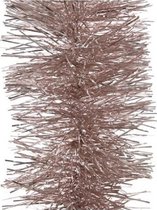 3x Kerstslingers lichtroze 10 cm breed x 270 cm - Guirlande folie lametta - Lichtroze kerstboom versieringen