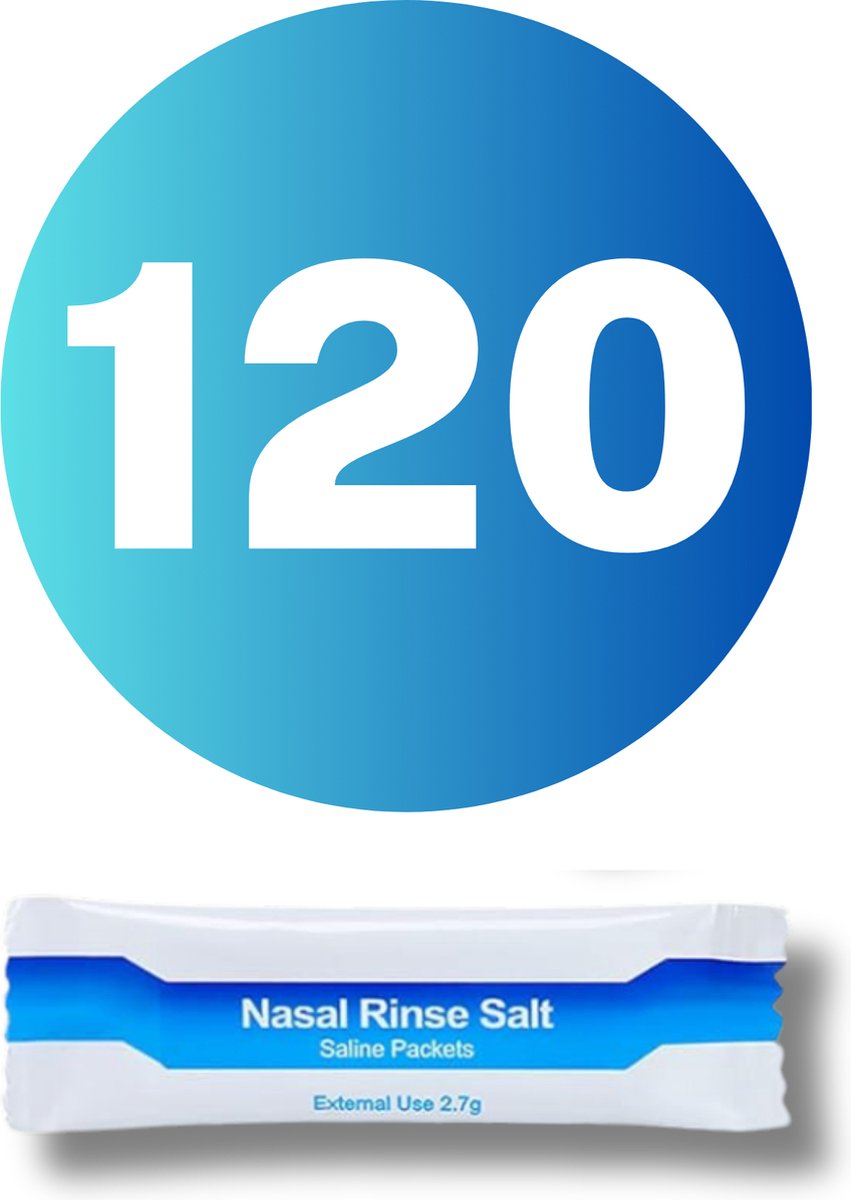 Goedkoopste Neus spoelzout - Nasal zout - 120 zakjes - Neuszout - Nasal salt - Neusdouche - Nasaalzout