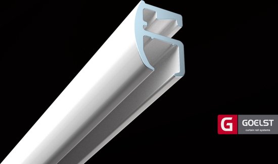 Antex plafondsteun wit voor aluminium rail met sleuf gat 4 stuks - Rond