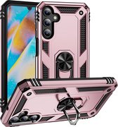 Coverup Ring Kickstand Back Cover - Geschikt voor Samsung Galaxy A15 Hoesje - Rose Gold