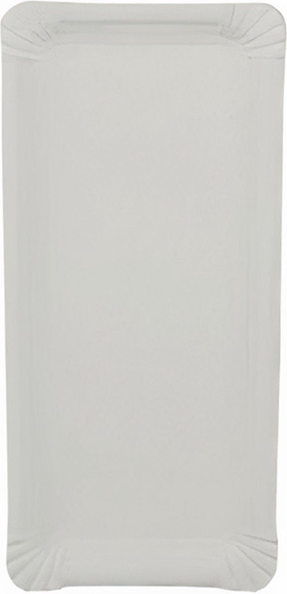 Goedkoopste Kartonnen schaaltjes (80 x 210 mm) - wit - rechthoekig - 400 st/ds.