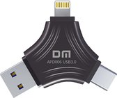 DrPhone AP6 256GB Flashdrive - USB Stick - USB Opslag - Externe Geheugen voor Smartphones – Tablets - Lightning – USB-C – USB. 3.0