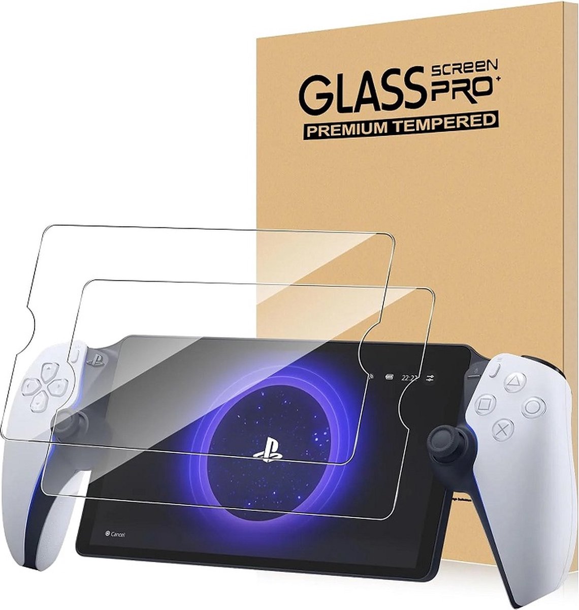 2-Pack Screenprotector Glas geschikt voor Playstation Portal Remote Player voor PS5-console