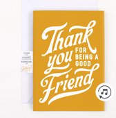 Endless "Thank you for being a good Friend" kaart - Grappige Prank Kaart - Golden Girls muziek & Glitters!
