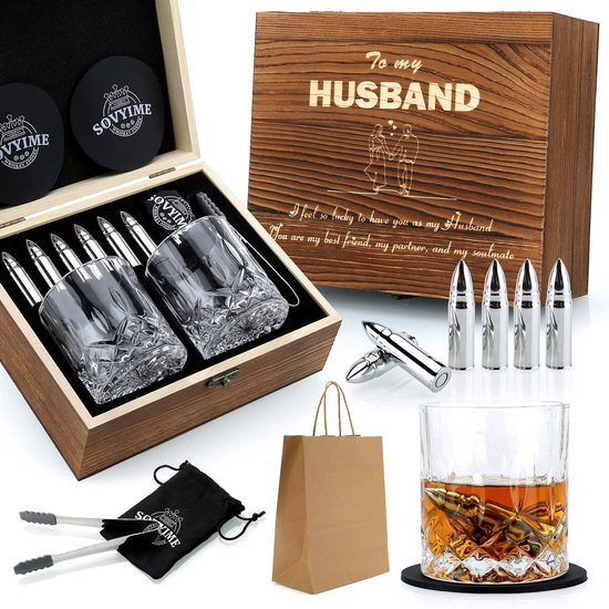 Whisky Set Cadeaus voor Mannen, Whiskey Stones & Whisky