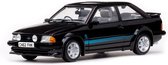 De 1:18 Diecast Modelauto van de Ford Escort RS Turbo van 1984 in Black. De fabrikant van het schaalmodel is Sunstar. Dit model is alleen online verkrijgbaar