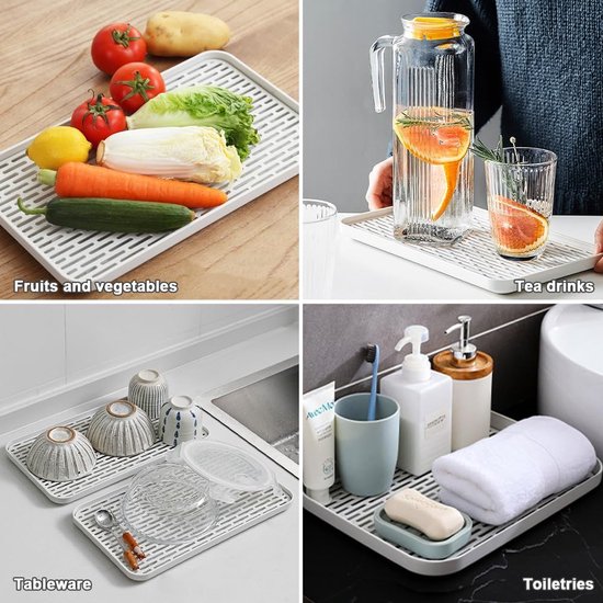 gootsteenorganizer, gootsteenorganizer voor keuken en badkamer met afdruipbak, geen