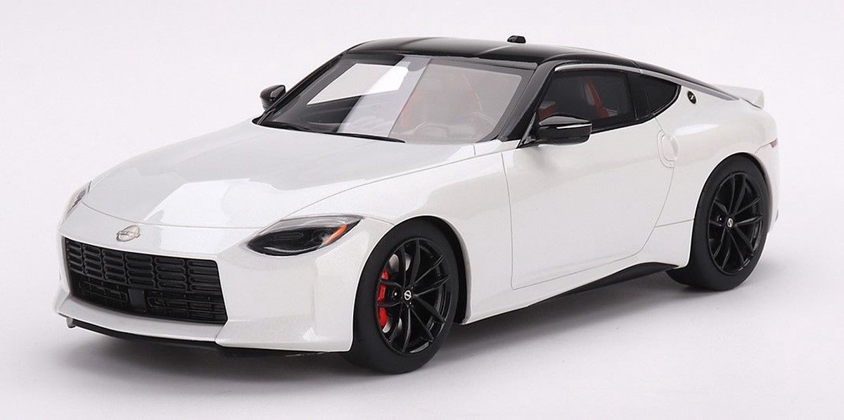 Het 1:18 gegoten model van de Nissan Z Performance LHD in Everest Wit uit 2023 De fabrikant van het schaalmodel is Truescale Miniatures. Dit model is alleen online verkrijgbaar