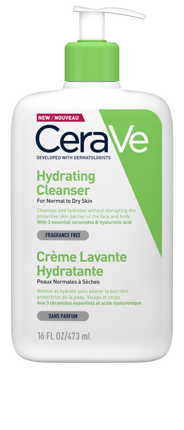 CeraVe Hydraterende Reinigingscrème - voor normale tot droge huid - 473ml - CeraVe