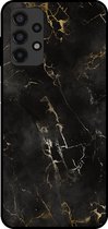 Smartphonica Telefoonhoesje voor Samsung Galaxy A13 4G met marmer opdruk - TPU backcover case marble design - Zwart / Back Cover geschikt voor Samsung Galaxy A13 4G