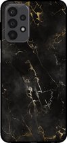Smartphonica Telefoonhoesje voor Samsung Galaxy A23 5G met marmer opdruk - TPU backcover case marble design - Zwart / Back Cover geschikt voor Samsung Galaxy A23 5G
