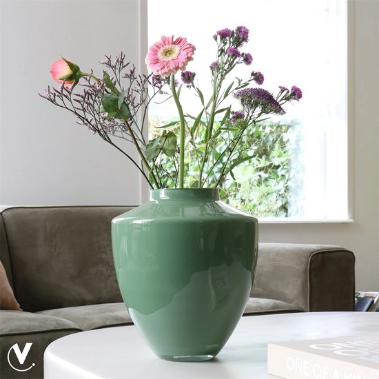 Lyngby Porcelæn 201087 Vaas, Mond Geblazen Glas - Transparant, 10.7x10.7x16. 4