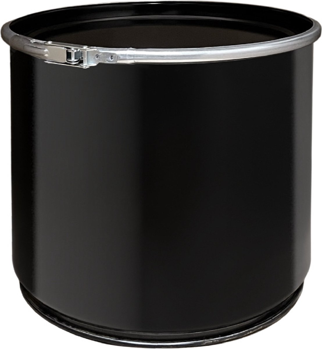Olievat met deksel - prullenbak - 30 liter - staal - zwart