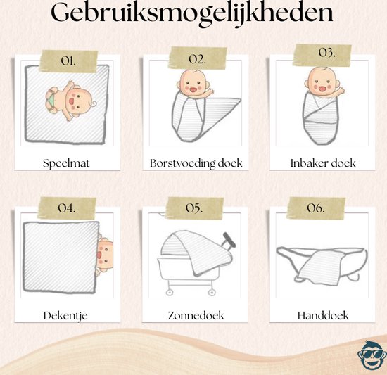 Duopack 2x BoefieBoef Lila Roos Grote XL Hydrofiele Doek Baby - Duurzaam Eco Bamboe - Kerst en KraamCadeau - Swaddle, Inbakerdoek, Hydrofiele Luier & Babydeken - Bloem Roze Wit van Merkloos — afbeelding 4