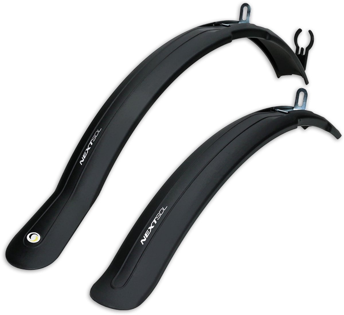 Simpla Spatbordenset - NEXT LONG - 26 tot 28 Inch - Zwart