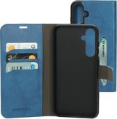 Mobiparts hoesje geschikt voor Samsung Galaxy S23 FE - Wallet/Boekhoesje - Eco Leer - Magneet Sluiting - Opberg vakken - Blauw