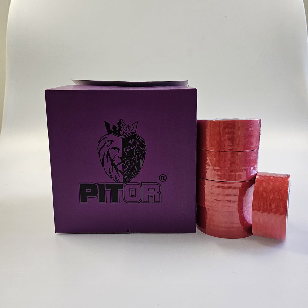 Duct tape rood 48mm x 33m x 20 stuks (PITOR®)