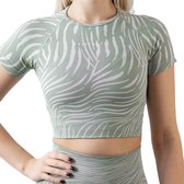 Fittastic Sportswear Femme - Chemises T-shirts de sport - Chemise Jungle Vert Taille S