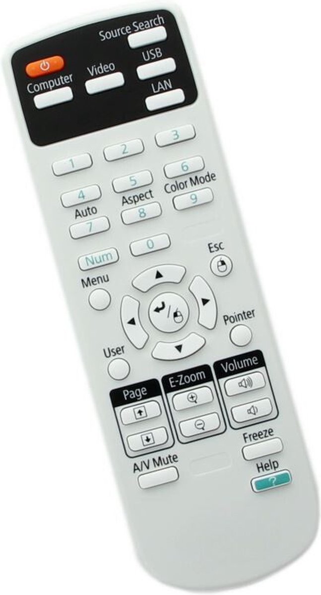 Afstandsbediening geschikt voor de EPSON POWERLITE 78 beamer, vervangt 1491605