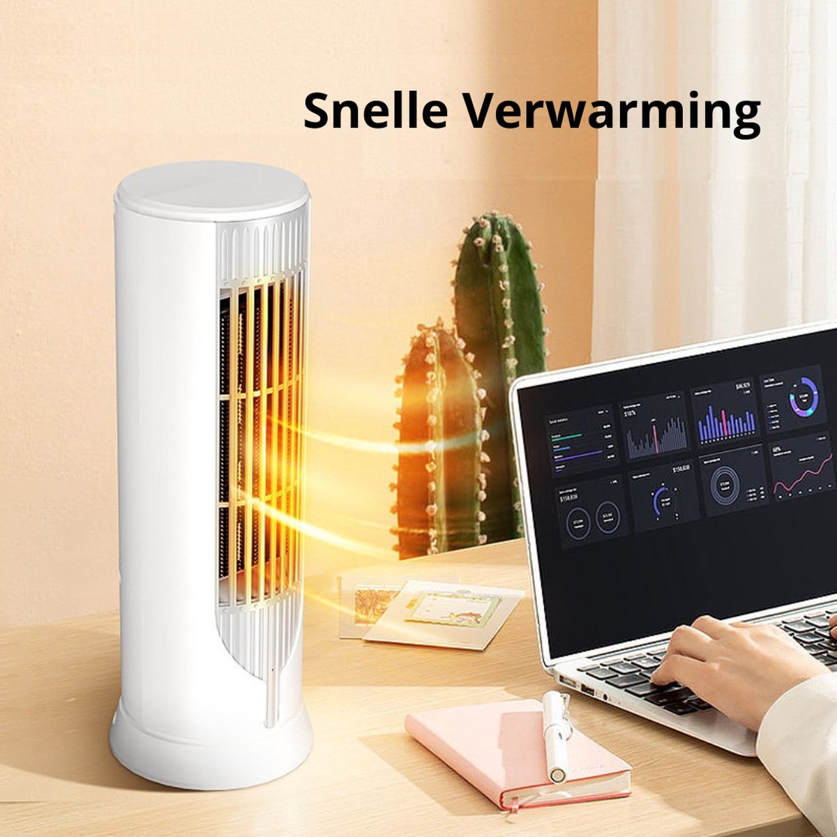 Nivard Elektrische Kachel - Haard - Heater - Mini Kachel - Sta Kachel Wit – foto 3