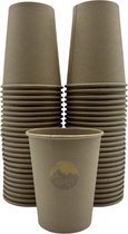 Koffiebekers to go - 200ml bruin - extra sterk - lekvrij - 100stuks - let op alleen bekers
