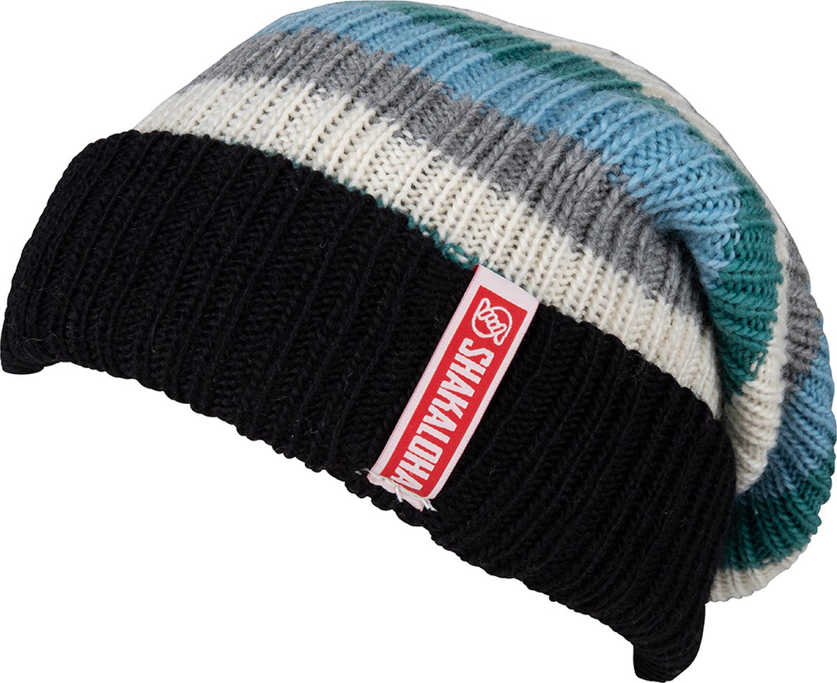 Shakaloha Gebreide Wollen Muts Heren & Dames Beanie Hat van merino wol zonder voering - Blister Beanie MrnRv MrnBlck Unisex - One Size Wintermuts