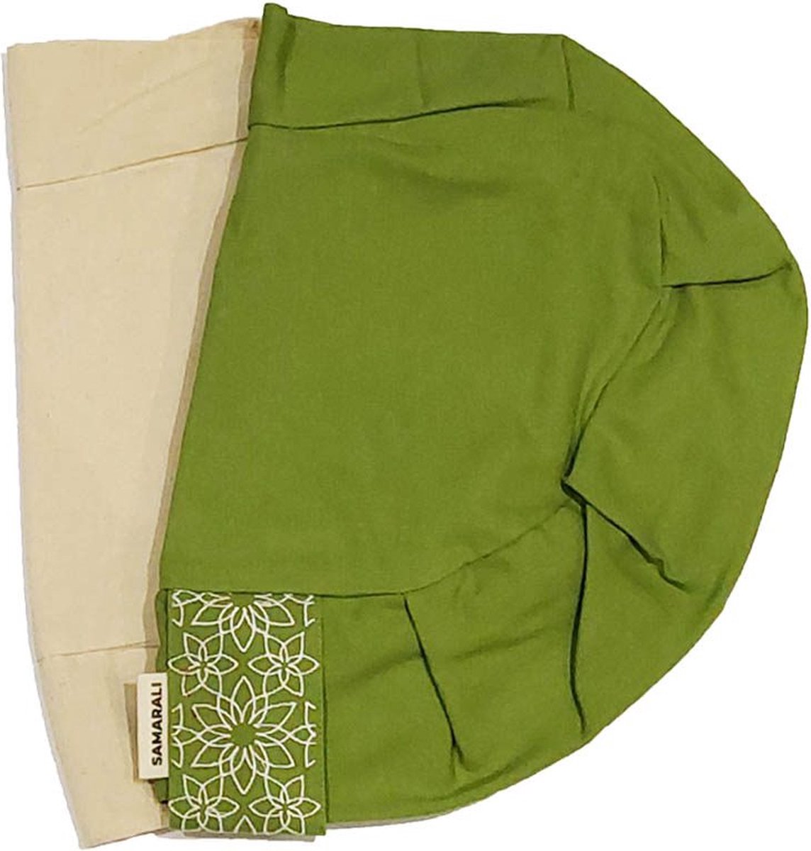 Samarali Biologisch Katoenen Halve Maan Meditatiekussenhoezen - Groen - 38 x 25 x 14 cm - Geschikt voor Zafu Meditatiekussen - Yoga Kussen - Duurzaam - Zen Accessoire
