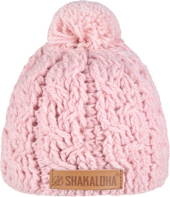 Shakaloha Gebreide Wollen Muts Heren & Dames Beanie Hat van schapenwol met polyester fleece voering - Bollok Beanie Beige Unisex - One Size Wintermuts