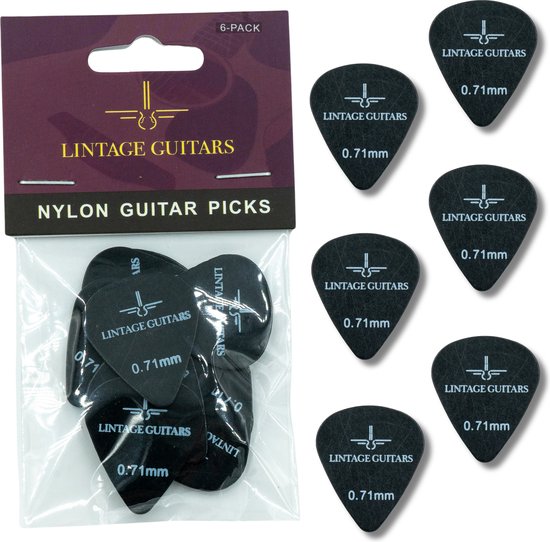 Lintage Guitars® plectrum set – 6 stuks – 0.71 mm – nylon