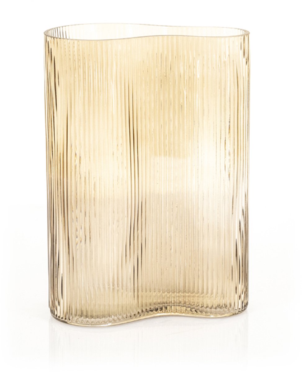 By-Boo Riba Vaas - 18.5x12.3x20 cm - Bruin
