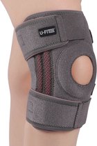 U Fit One 1 Stuk Knie Brace - Patellaband - Knieband - Verstelbaar Knie Brace - Patellabrace - Knee Protection - Knie Support - Fitness - Grijs