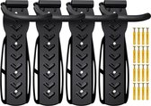 support de vélo pour le mur, 4 pièces, support de vélo en acier, porte-vélo, support de vélo, couleur au choix, couleur : noir