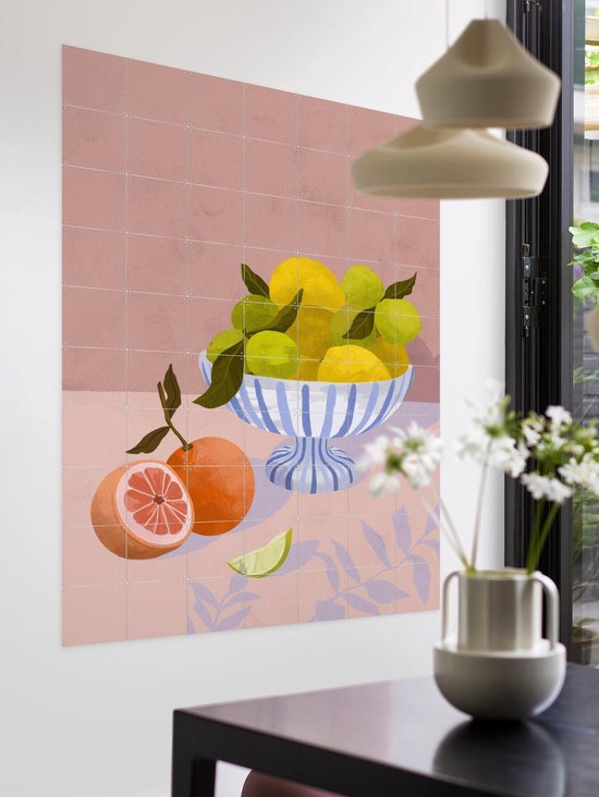 IXXI Bittersweet, Good Blauw - 80 x 100 cm - Support de suspension gratuit - Grande décoration murale et posters - Illustrations, Coloré, Ludique, Art numérique