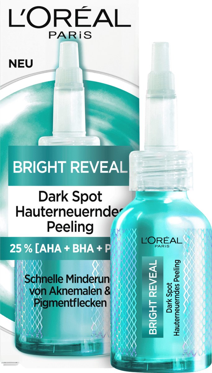 L'ORÉAL PARIJS Peeling Bright Reveal AHA+BHA+PHA, 25 ml