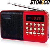 Stonego Mini Draagbare Radio Handheld Oplaadbare Digitale Fm Usb Tf Mp3 Speler Stonego Speaker Apparaten Benodigdheden