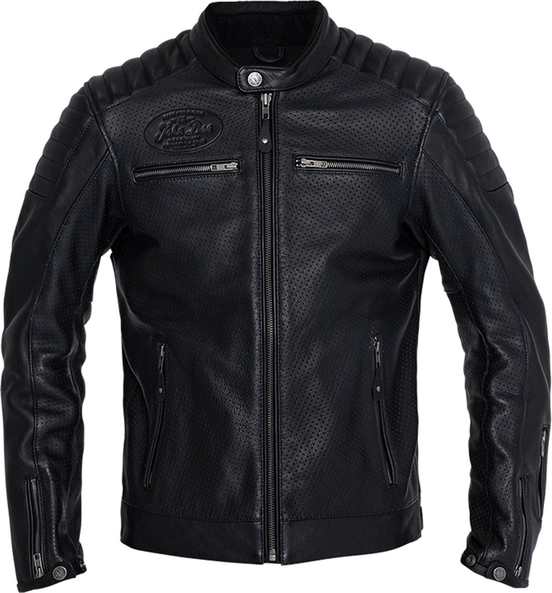 John Doe Leather Jacket Storm Black S - Maat - Jas
