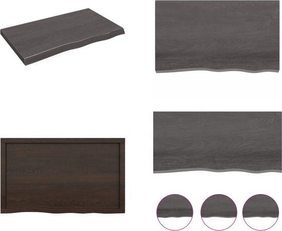 Tablero de mesa borde natural madera maciza mango 80x20x2,5