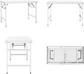 vidaXL Keukenwerktafel inklapbaar 120x60x80 cm roestvrij staal - Werktafel - Werktafels - Keukenwerktafel - Keukenwerktafels