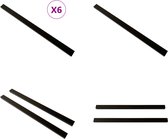 vidaXL Onderligger 6 st 170x8-5x4-5 cm HKC zwart - Onderligger - Onderliggers - Dwarsbalk - Dwarsbalken