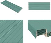vidaXL 12st Dakpanelen gegalvaniseerd staal groen - Dakpaneel - Dakpanelen - Dak Paneel - Dak Panelen