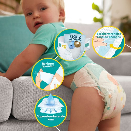 Pampers Baby-Dry - Maat 6 (13kg-18kg) - 148 Luiers - Maandbox - Pampers