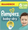 Pampers Baby-Dry - Maat 6 (13kg-18kg) - 148 Luiers - Maandbox
