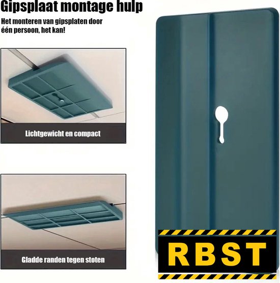 RBST Aide au montage pour plaques de plâtre - Support pour plaques de plâtre - Montage sur panneau de plafond - 3 pièces