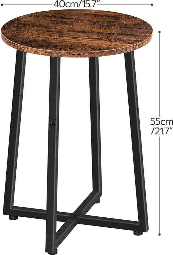 bijzettafel - bank-tafel - side table, bedside table 40D x 40W x 55H centimetres