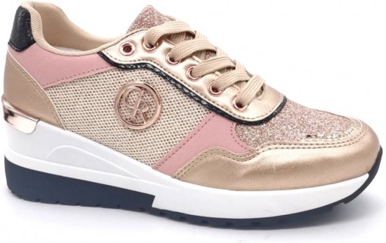 Nieuwe collectie! Beeldige sneakers voor dames - champagne kleur - maat 40  | bol